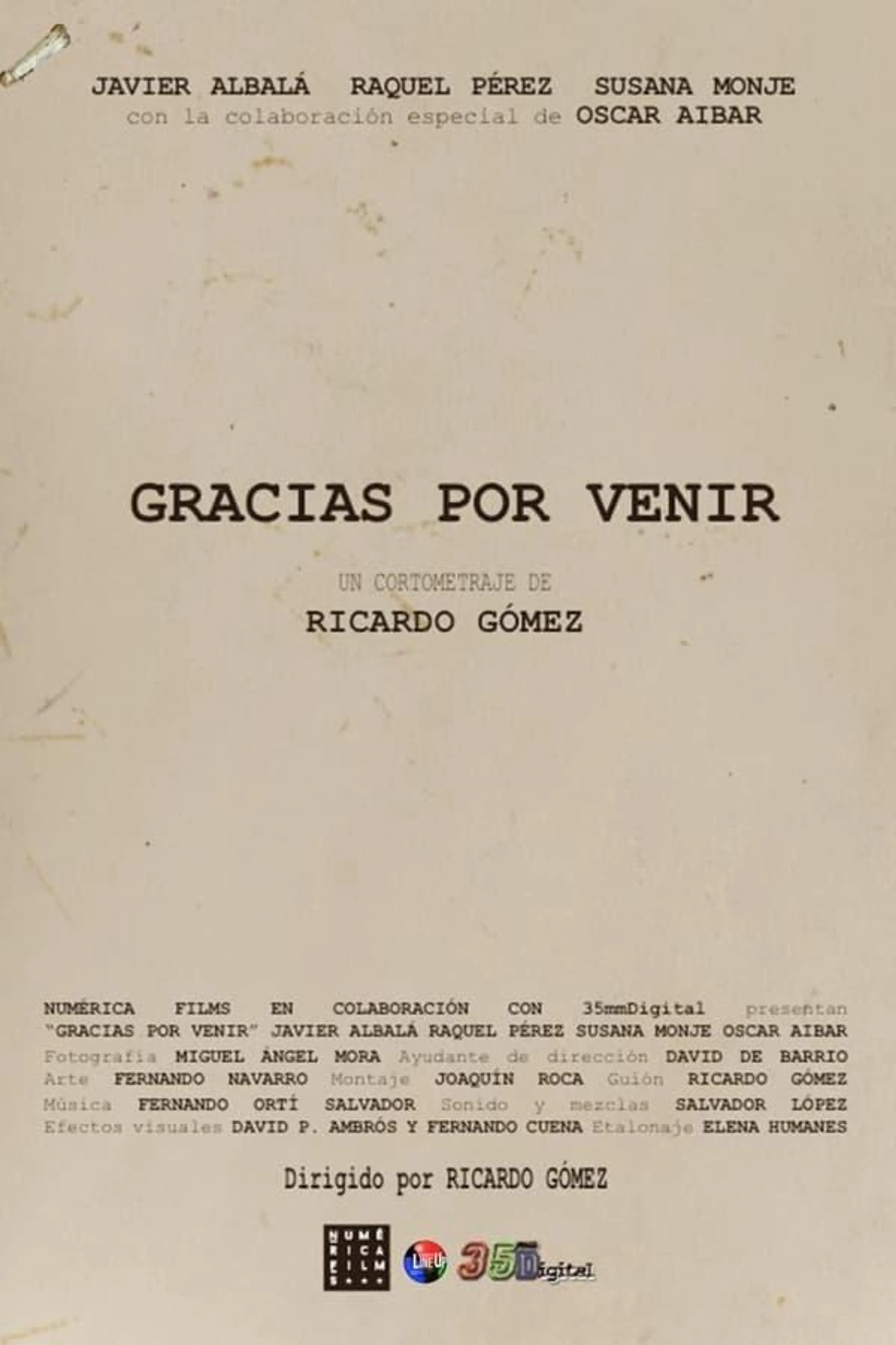 Gracias por venir
