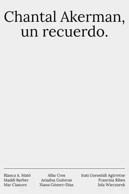Chantal Akerman, un recuerdo