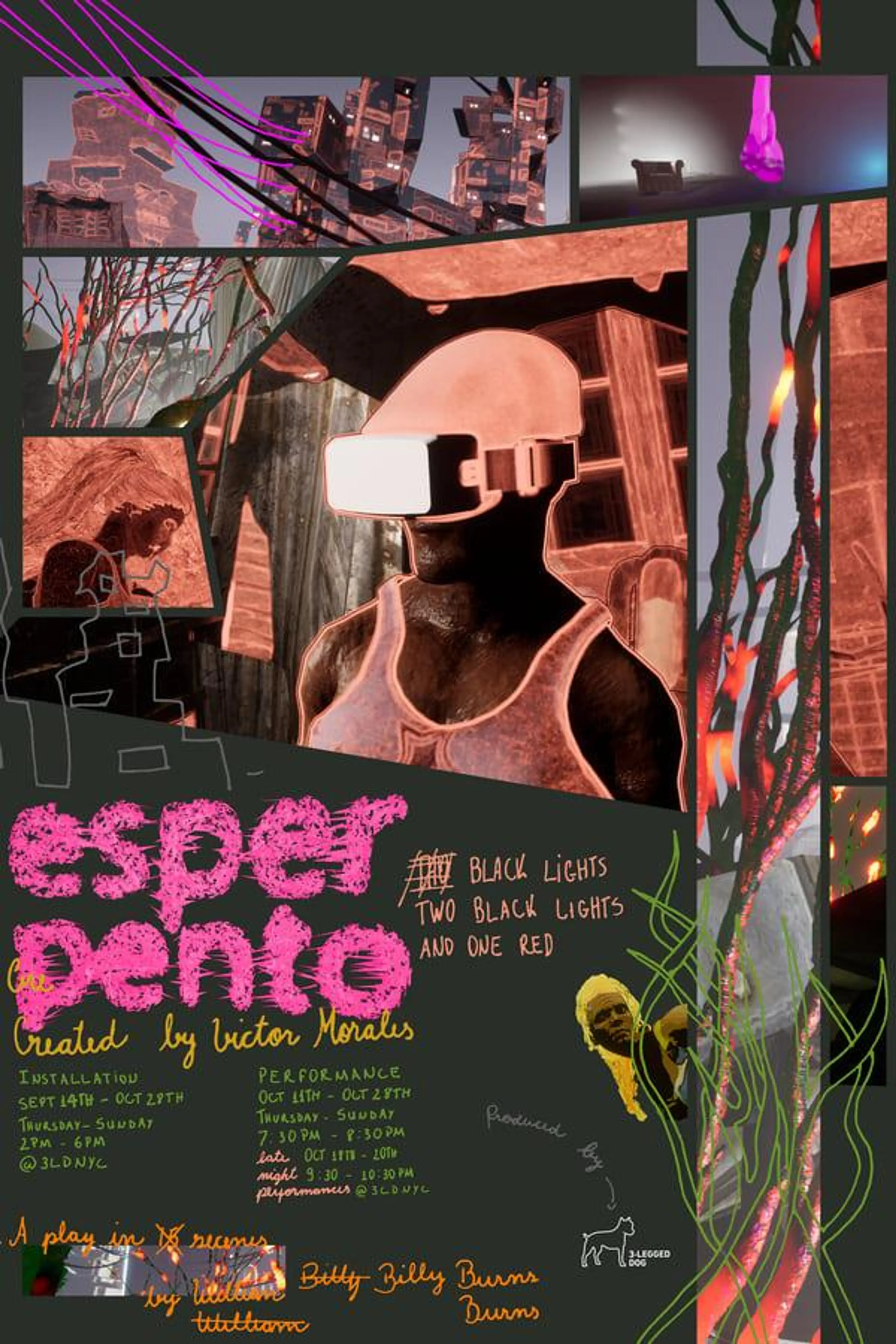 Two Black Lights and One Red