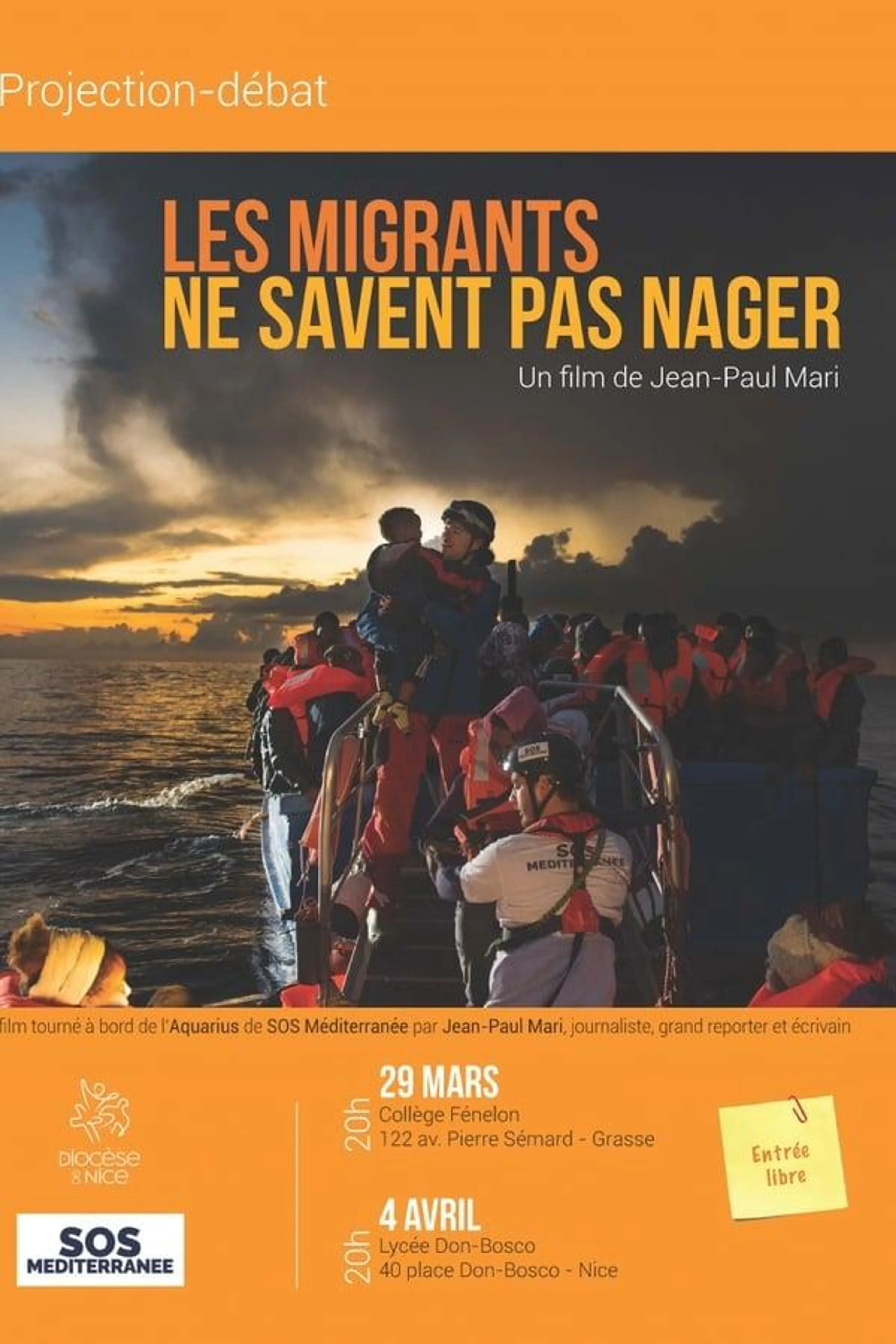 Les migrants ne savent pas nager