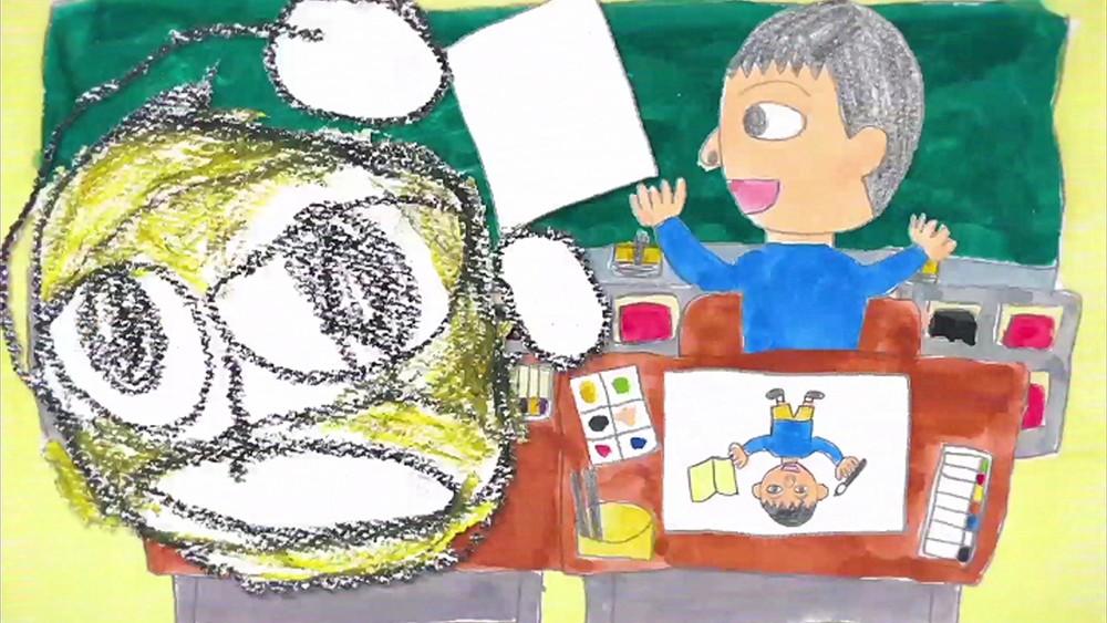 그림 그리는 일본 소년