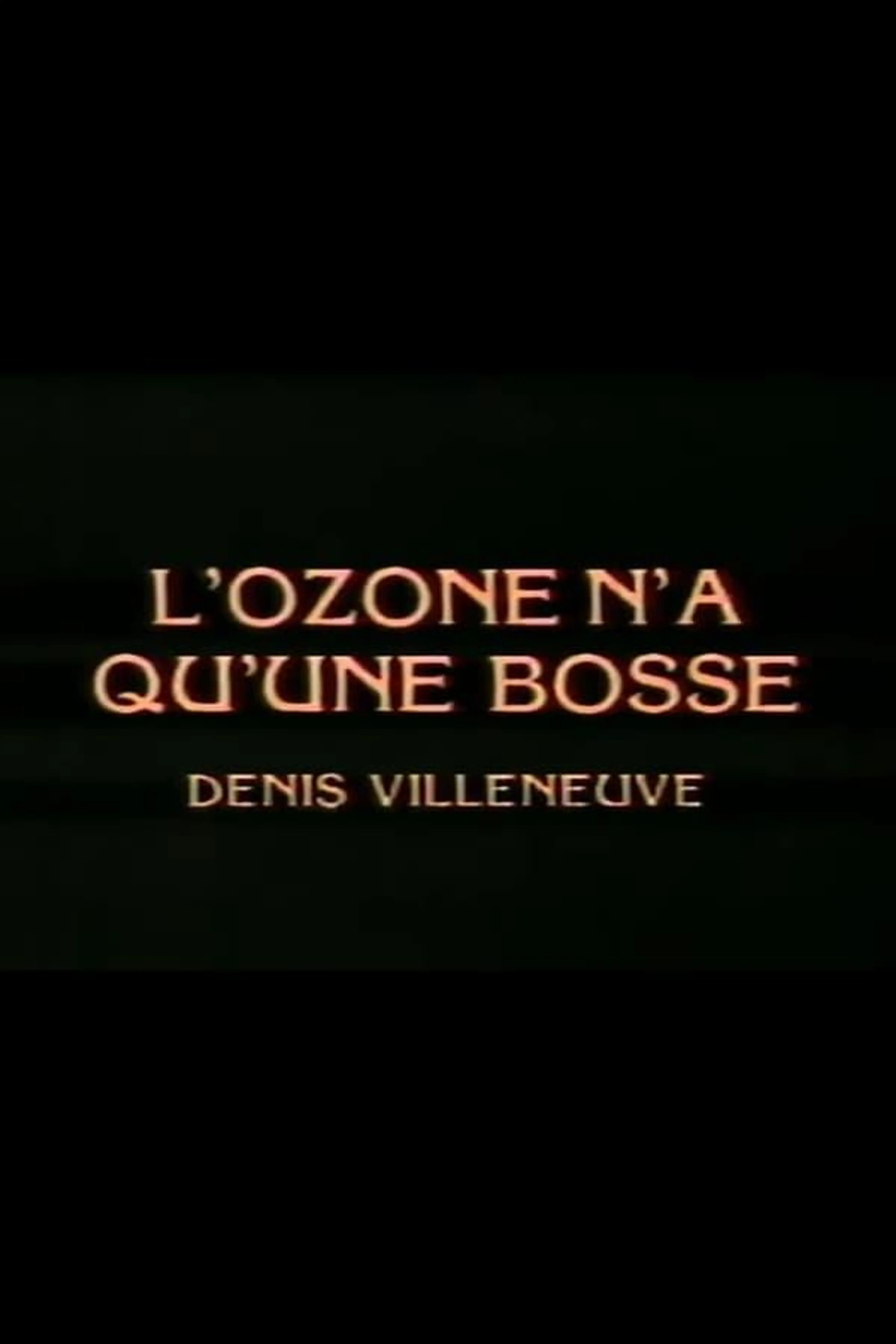 L'ozone n'a qu'une bosse